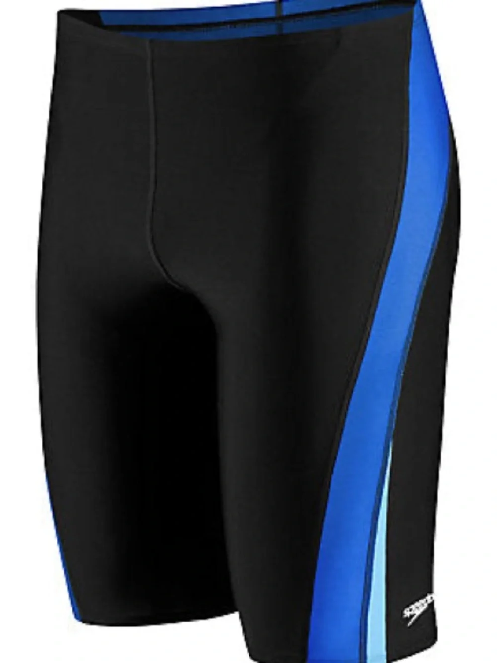 Speedo Black Swim Jammers with Blue Side Panels